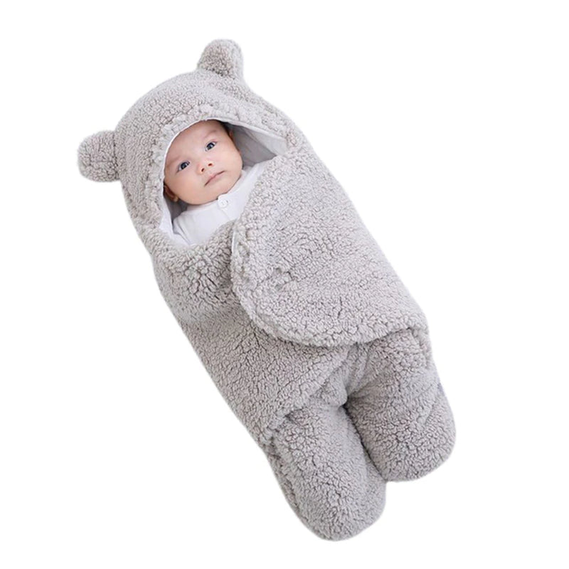 Cute Newborn Baby Boys Girls Blankets Plush Swaddle Wrap Ultra-Soft Fluffy Fleece Sleeping Bag Cotton Soft Bedding Baby Stuff