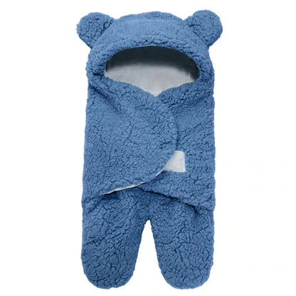 Cute Newborn Baby Boys Girls Blankets Plush Swaddle Wrap Ultra-Soft Fluffy Fleece Sleeping Bag Cotton Soft Bedding Baby Stuff